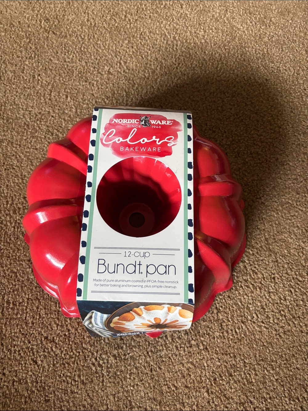 Nordic Ware Red 12-Cup Bundt Pan Colors Bakeware